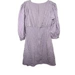 ZARA Women's Blogger Style Lilac Gingham Pattern Rushed Side Mini Dress Sz L Photo 15