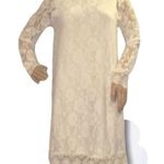 Dee Elly White Lace Overlay Long Sleeve Dr… Photo 0