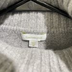 Garnet Hill Womens Sweater XS Gray Grey 100% Cashmere Turtleneck Cable Cozy Soft Photo 2