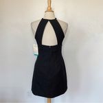 Vintage 90s Solid Black Beaded Babydoll Cocktail Dress Size 10 Photo 3