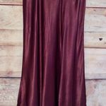 Johnny Was  Silky Maroon Maxi Skirt sz S Photo 4