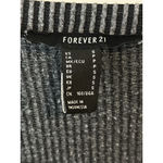 Forever 21  Sweater Blouse Womens Size S Gray Black Ribbed V Neck Long Sleeve Photo 5
