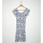 Skemo Evil Eye Boho Smocked Waist Gypsy Mini Dress In Small White Photo 2