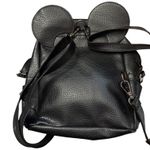 Black Faux Leather Mouse Ears Small Backpack Photo 1
