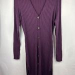 Time And Tru Womens Ribbed Long Cardigan Sweater In Purple Pearl Size S (4 Photo 1