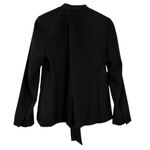Banana Republic NWT Wool Tie Front Blazer Jacket in Black Women’s Size 8 Photo 3