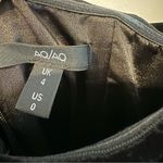 AQ/AQ Black Velvet Francesca Midi Dress | Size 0 Photo 8