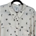 Disney  Womens Mickey Mouse Long Sleeve Button Up Shirt Size 3X‎ Allover Print Photo 3