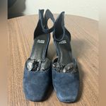 Eileen Fisher New Suede Veery Suede Pump in Midnight Blue Photo 3