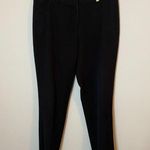 Anne Klein Womens Straight Leg Black Dress Pants Sz 8 Gold Lion Buttons Trousers Photo 2