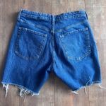 Old Navy  High-Rise OG Straight Denim Distressed Button Fly Jean Shorts Size 12 Photo 6
