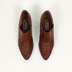 Vintage Western Woven Leather Mules in Brown | Size 7 Photo 6