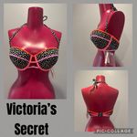 Victoria's Secret Blackand white,Pink,orange and purple halter swim top 36D Photo 1