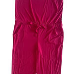 Ava & Viv Takuni USA Jumpsuit Red2X Wide Leg Short Sleeves Summer Comfy Pockets Drawstring Photo 0