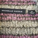 Michelle Nicole Wool Blend Striped Fringe Sweater Green Size M Photo 2