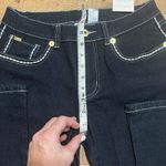 Diane Gilman DG2 | NEW Dark Wash White Stitch Stretch Straight Leg Jeans Sz 10 P Photo 4