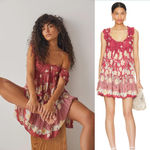 Free People Bali Wild Daisy Slip Dress Renaissance Red Combo Size Med NWT $88 Photo 3