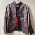 Vintage J. Peterman 100% Silk Purple Lavender Jacket Size M Size M Photo 0