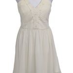 Minuet Ivory Homecoming Dress NWT Size Small Cream Formal Mini Dress Photo 0