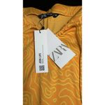ZARA Orange And Yellow Skirt Stretchy MIDI Skirt With Keyhole Opening NWT Size L Photo 2