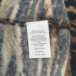 Talbots Pure Cashmere Top Medium Brown Black Tiger Stripe Animal Print Photo 7