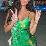 ZARA Blogger’s Favorite Green Satin Effect Print Casual Dress Photo 3