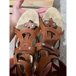Dolce & Gabbana  BROWN TAN LEATHER GLADIATOR STRAPPY FLATS SANDALS zip size 38.5 Photo 12