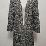 United States Sweaters  Black Marled Pointelle Duster Cardigan Size Large Photo 0