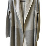 Lineamaglia cardigan sweater wool blend made in Italy gray & white sz Small Photo 0