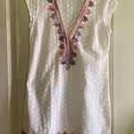 Calypso St. Barth  Sashka V-Neck Embroidered Dress, Coconut XS *FLAWED Photo 0