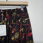 Vintage Barrie Pace Ltd 100% Silk Pleated Equestrian Maxi‎ Skirt Sz 8 NWT Black Photo 1