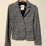 Aeropostale Black and White Fleece Lined Blazer Jacket Photo 0