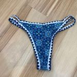 SheIn Blue and white paisley Sz XS print bikini bottoms thongs Photo 2