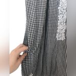 J. Marie Gingham Embroidered Dress Black Photo 2