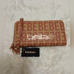 Bebe  Women's Wristlet Wallet Monogram Vanilla/Gold Color NWT Photo 1
