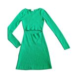 Wilfred Free Aritzia Long Sleeve Cutout Dress Green Stretch Size Small Womens Photo 0