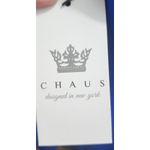 CHAUS Botanical Beauty Azure Sky Beaded Tie Front Blouse Size Small Style 135000 Blue Photo 3