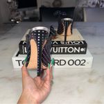 Alexandre Birman  Black Velvet Rainbow Crystal Bow Mule Heels Womens 39 New NWT Photo 6