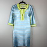 Gretchen Scott  Dress XS The Hinckley Stripe Split Neck Short Shift‎ Retro Preppy Photo 1