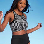 Kona Sol  Twist Tie Tankini Swim Top Size Large NWT Photo 0