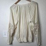 Denim & Supply Ralph Lauren Great preloved Women's Boho Cream Coquette Blouse Size L Photo 7