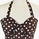 Madison Leigh  Brown & White Polka Dots Sundress Halter Dress ~ Size 10 Photo 40