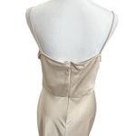 BHLDN  Cali Satin Cowl Neck Midi Slip Dress Champagne Anthropologie Women Size 14 Photo 7