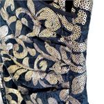 Ralph Lauren  Black & Gold Swirl sequence Mini Dress sz 8 party festive cocktail Photo 4