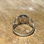 Sterling Silver Vintage Larimar Double Heart 925  Ring Photo 5