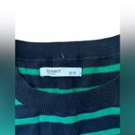 Old Navy Dark Green And Navy Striped Stretchy Knit Sweater Size S Photo 2