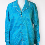 Natori  Buy Fleur Blue Shell print PJ‎ pajama top size M Photo 0