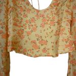 Free People Womens M Another Life Print Crop Top in Honey Combo NEW Photo 5