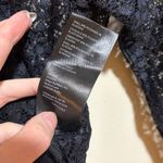 Anthropologie  Maeve Black Sheer Lace Long Sleeve Collared Button Down Top Blouse Photo 6