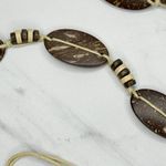 Coconut Shell Beaded Tie Belt Boho Natural Brown Medium (M) ✨ Photo 12